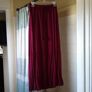 Magenta boho maxi skirt